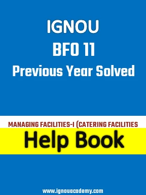 IGNOU BFO 11 Previous Year Solved Question Paper